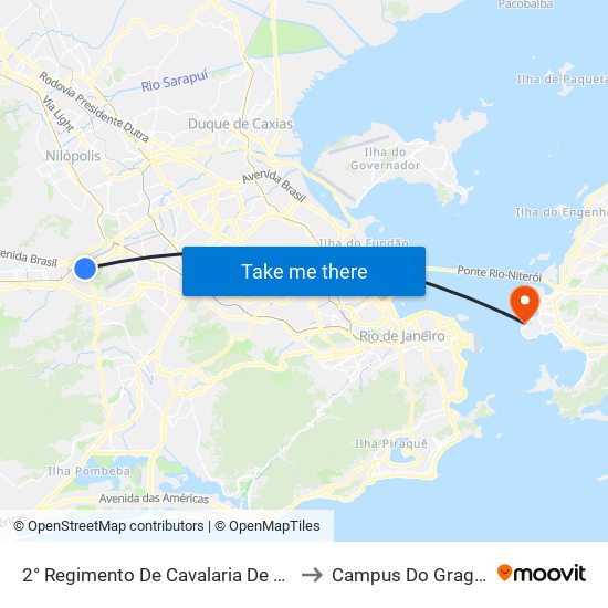 2° Regimento De Cavalaria De Guarda to Campus Do Gragoatá map