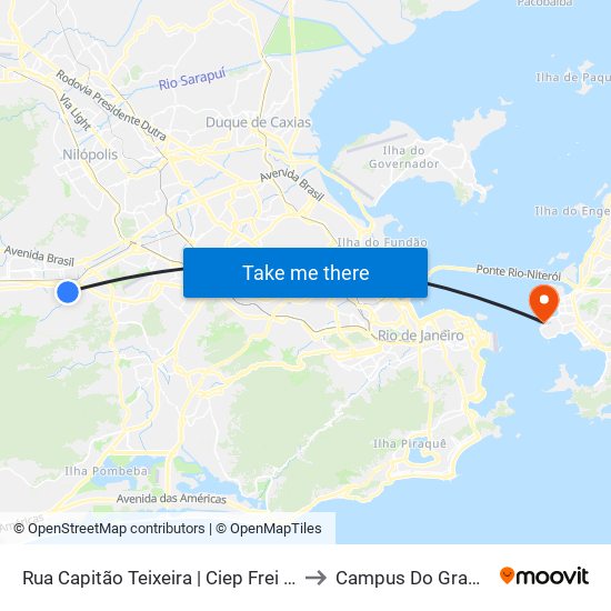 Rua Capitão Teixeira | Ciep Frei Veloso to Campus Do Gragoatá map