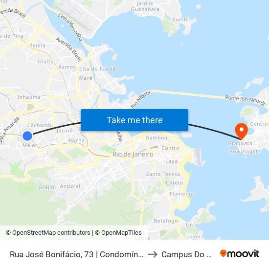Rua José Bonifácio, 73 | Condomínio East Side Meier to Campus Do Gragoatá map