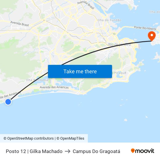 Posto 12 | Gilka Machado to Campus Do Gragoatá map