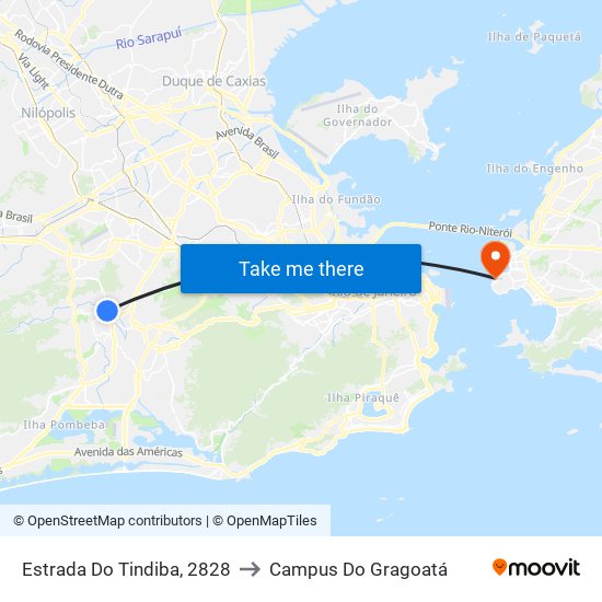 Estrada Do Tindiba, 2828 to Campus Do Gragoatá map