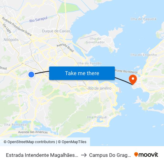 Estrada Intendente Magalhães, 1041 to Campus Do Gragoatá map