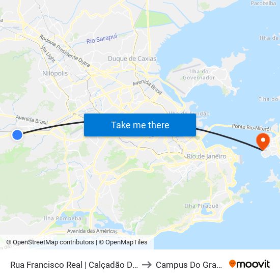 Rua Francisco Real | Calçadão De Bangu to Campus Do Gragoatá map