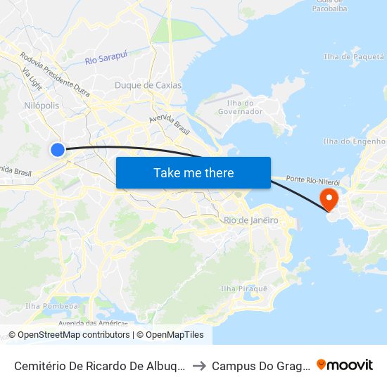 Cemitério De Ricardo De Albuquerque to Campus Do Gragoatá map