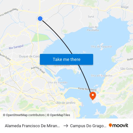 Alameda Francisco De Miranda, 2 to Campus Do Gragoatá map