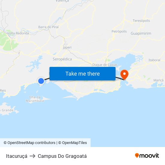 Itacuruçá to Campus Do Gragoatá map