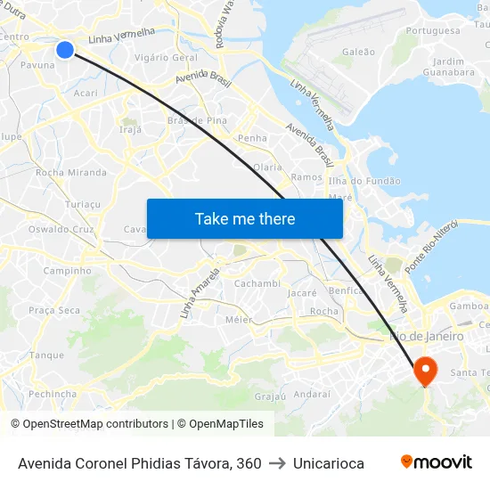 Avenida Coronel Phidias Távora, 360 to Unicarioca map