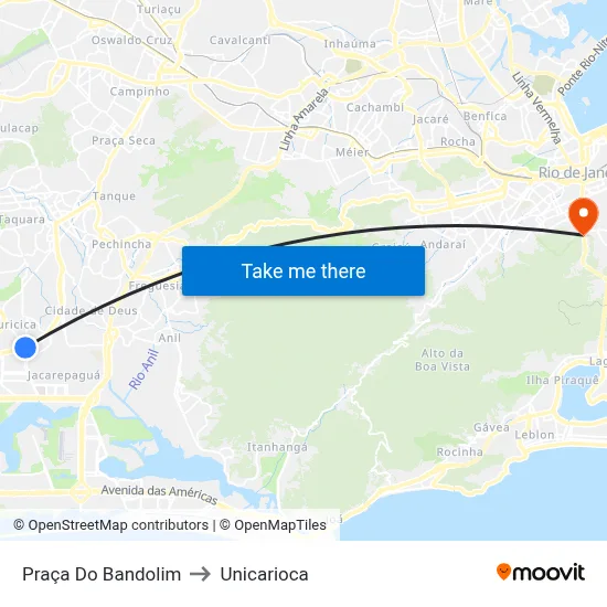 Praça Do Bandolim to Unicarioca map