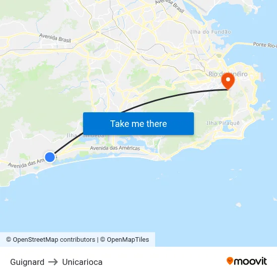 Guignard to Unicarioca map