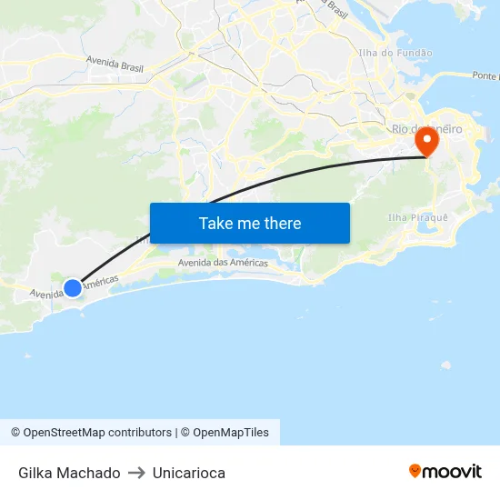 Gilka Machado to Unicarioca map