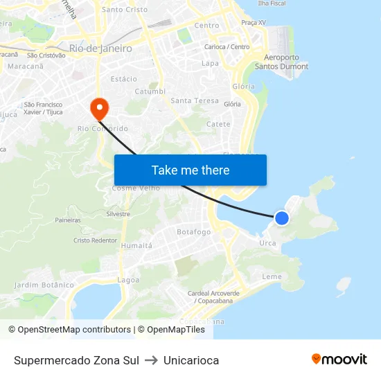 Supermercado Zona Sul to Unicarioca map
