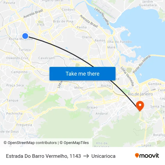 Estrada Do Barro Vermelho, 1143 to Unicarioca map