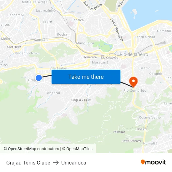 Grajaú Tênis Clube to Unicarioca map