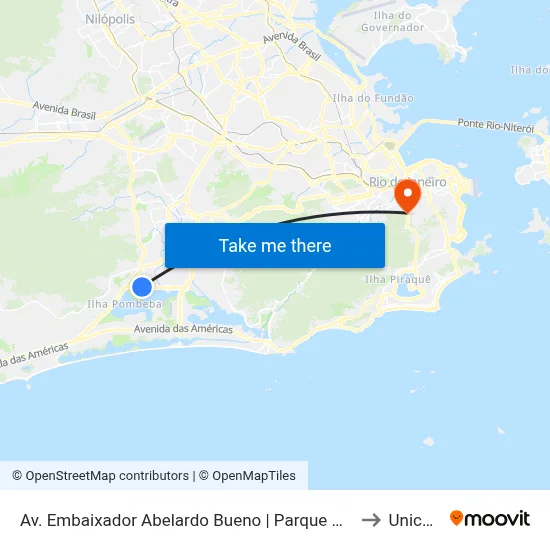 Av. Embaixador Abelardo Bueno | Parque Olímpico | Villas Da Barra to Unicarioca map