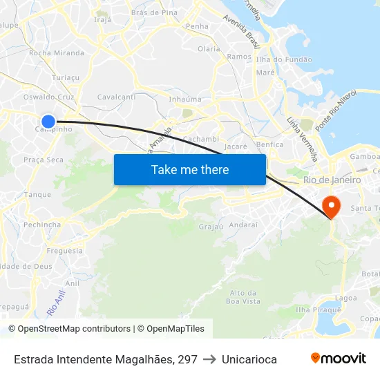 Estrada Intendente Magalhães, 297 to Unicarioca map