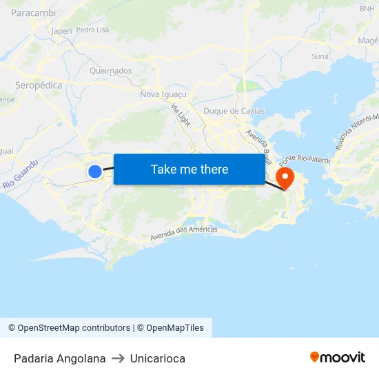 Padaria Angolana to Unicarioca map
