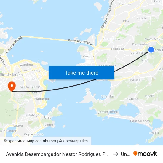 Avenida Desembargador Nestor Rodrigues Perlingeiro 982 Santa Bárbara Niterói - Rio De Janeiro 21141 Brasil to Unicarioca map