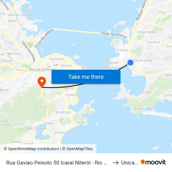 Rua Gaviao Peixoto 50 Icaraí Niterói - Rio De Janeiro 24220 Brasil to Unicarioca map