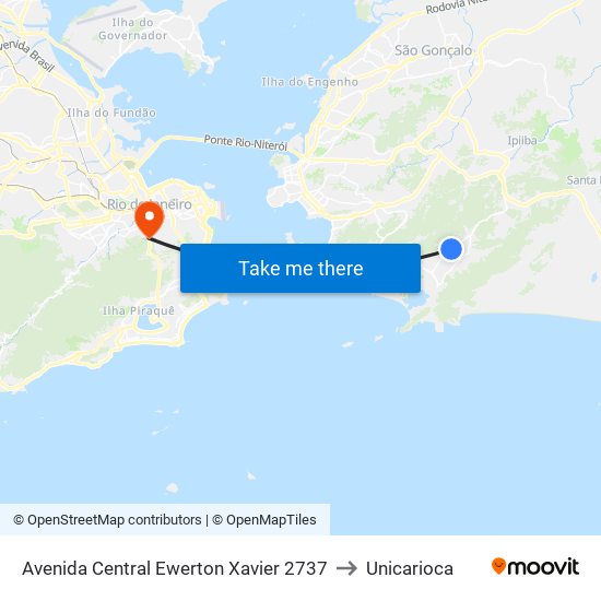 Avenida Central Ewerton Xavier 2737 to Unicarioca map