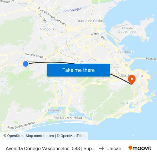 Avenida Cônego Vasconcelos, 588 | Supermarket to Unicarioca map