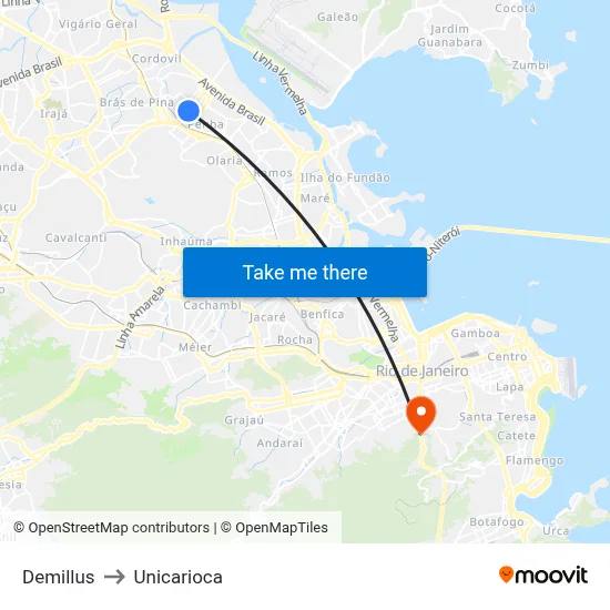 Demillus to Unicarioca map