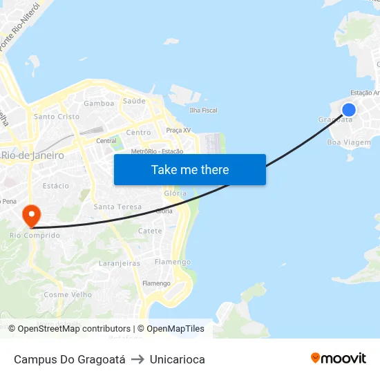 Campus Do Gragoatá to Unicarioca map