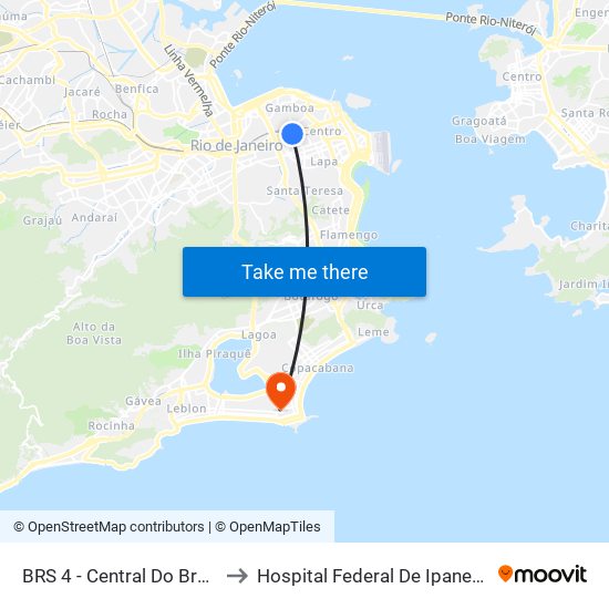 BRS 4 - Central Do Brasil to Hospital Federal De Ipanema map
