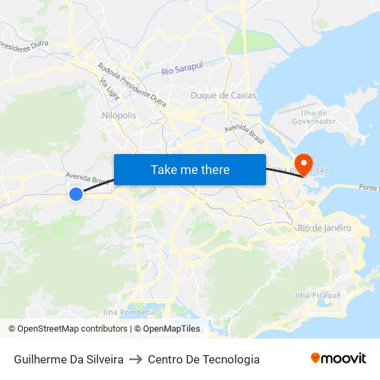 Guilherme Da Silveira to Centro De Tecnologia map