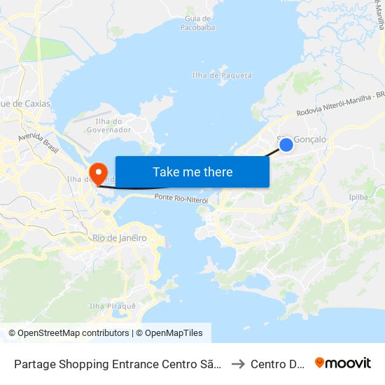 Partage Shopping Entrance Centro São Gonçalo - Rio De Janeiro 24445 Brasil to Centro De Tecnologia map