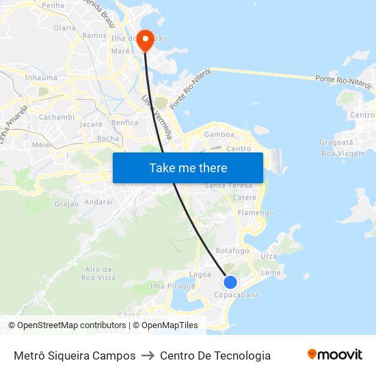 Metrô Siqueira Campos to Centro De Tecnologia map