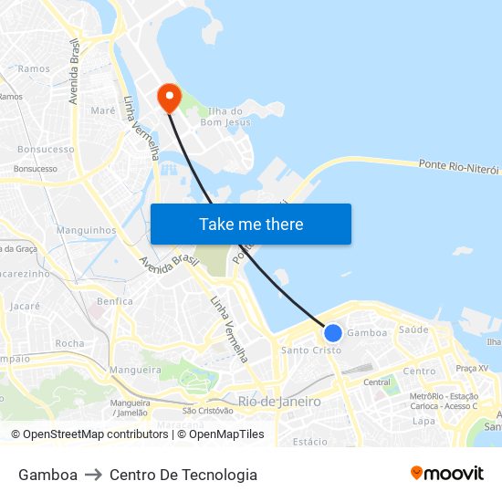 Gamboa to Centro De Tecnologia map