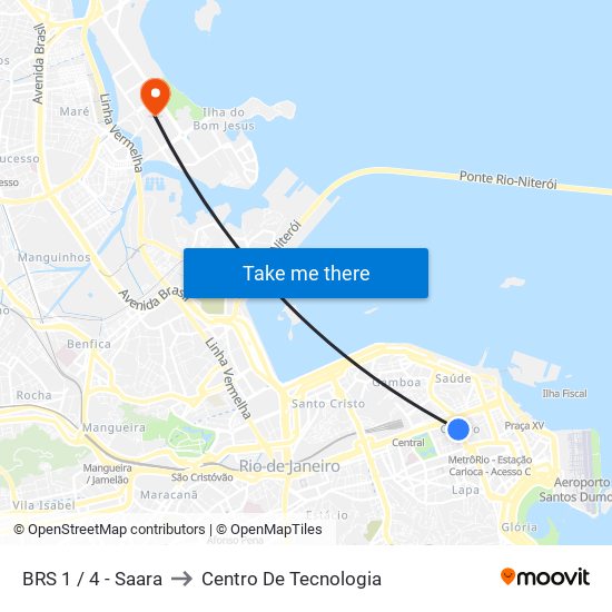 BRS 1 / 4 - Saara to Centro De Tecnologia map