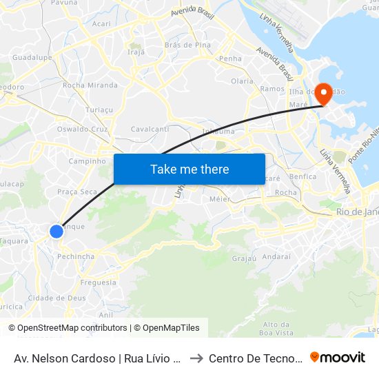 Av. Nelson Cardoso | Rua Lívio Barreto to Centro De Tecnologia map
