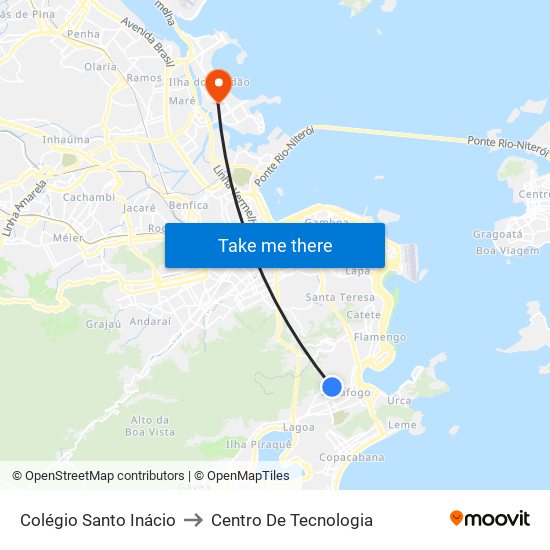 Colégio Santo Inácio to Centro De Tecnologia map