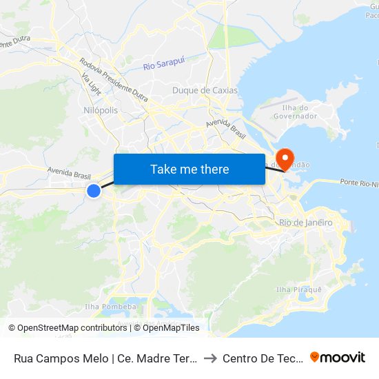 Rua Campos Melo | Ce. Madre Teresa De Calcutá to Centro De Tecnologia map