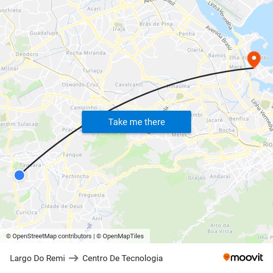Largo Do Remi to Centro De Tecnologia map