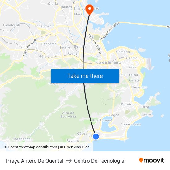 Praça Antero De Quental to Centro De Tecnologia map