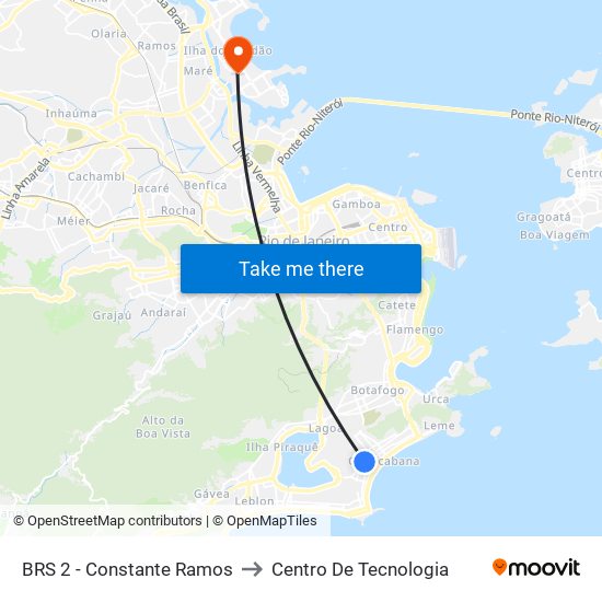 BRS 2 - Constante Ramos to Centro De Tecnologia map