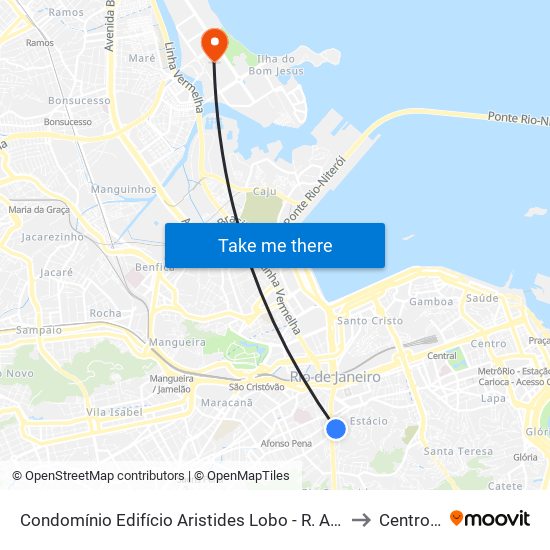 Condomínio Edifício Aristides Lobo - R. Aristídes Lôbo 38 - Rio Comprido Rio De Janeiro - Rj 20250-450 Brasil to Centro De Tecnologia map