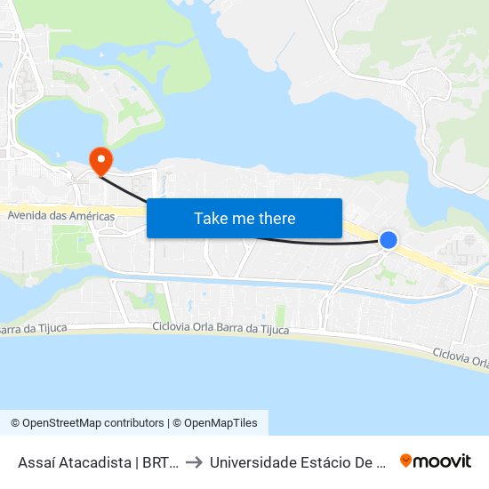 Assaí Atacadista | BRT Bosque Marapendi to Universidade Estácio De Sá - Barra I Tom Jobim map