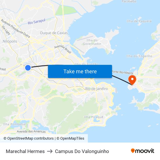 Marechal Hermes to Campus Do Valonguinho map