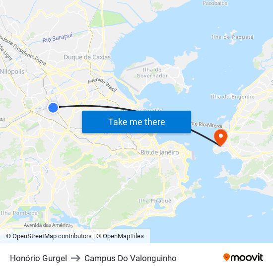 Honório Gurgel to Campus Do Valonguinho map