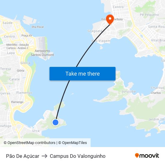 Pão De Açúcar to Campus Do Valonguinho map