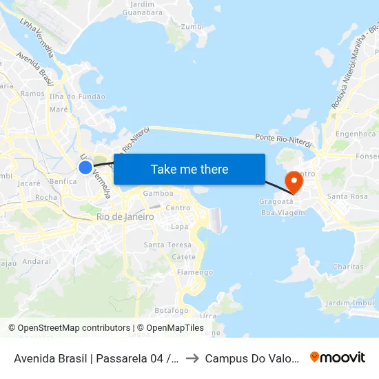 Avenida Brasil | Passarela 04 / Assaí Caju to Campus Do Valonguinho map