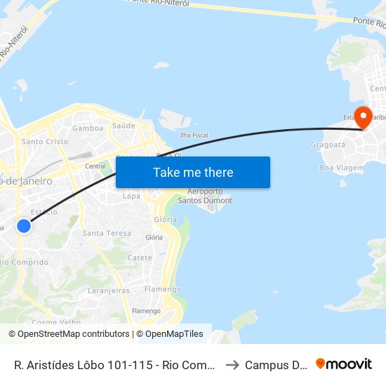 R. Aristídes Lôbo 101-115 - Rio Comprido Rio De Janeiro - Rj 20250-450 Brasil to Campus Do Valonguinho map