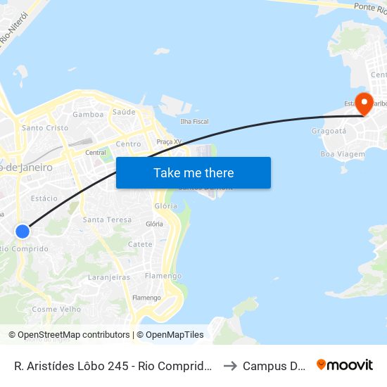 R. Aristídes Lôbo 245 - Rio Comprido Rio De Janeiro - Rj 20250-490 Brasil to Campus Do Valonguinho map