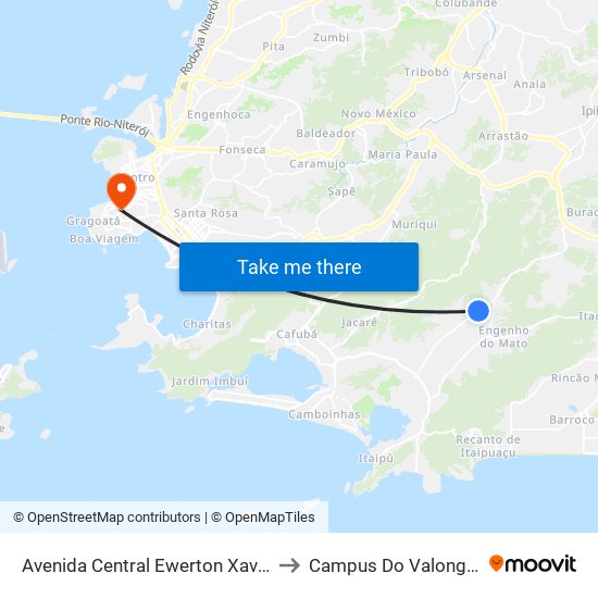 Avenida Central Ewerton Xavier 699 to Campus Do Valonguinho map