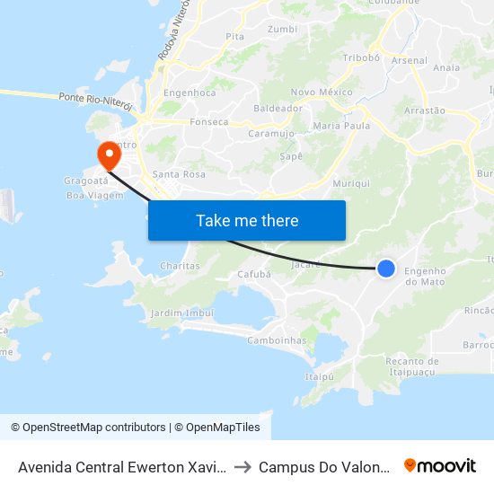 Avenida Central Ewerton Xavier 2737 to Campus Do Valonguinho map