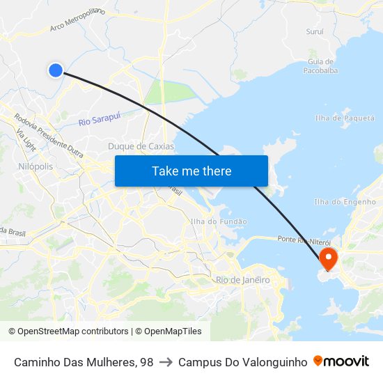 Caminho Das Mulheres, 98 to Campus Do Valonguinho map