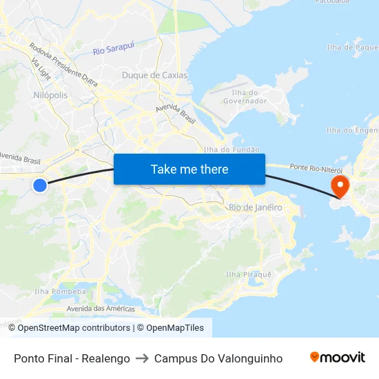 Ponto Final - Realengo to Campus Do Valonguinho map